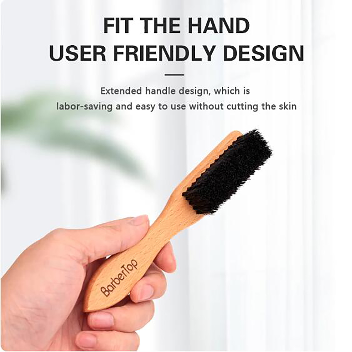Hair Care For Men - Barbershop Wooden Handle Boar Bristle Beard
