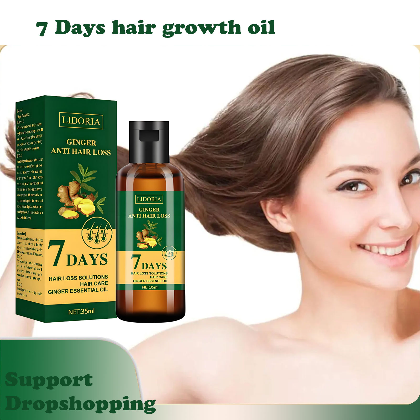 Hair Care Essential Oil Atomizing - 1pcs Ginger Hair Growth Products Anti