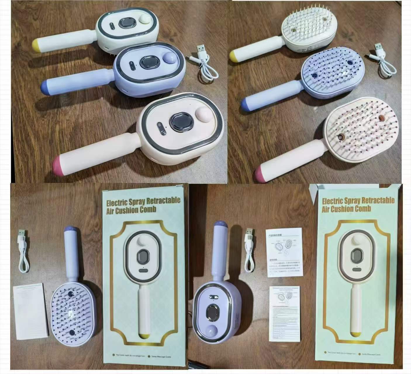 Hair Care Essential Oil Atomizing - Electric Spray Airbag Massage Comb Essential