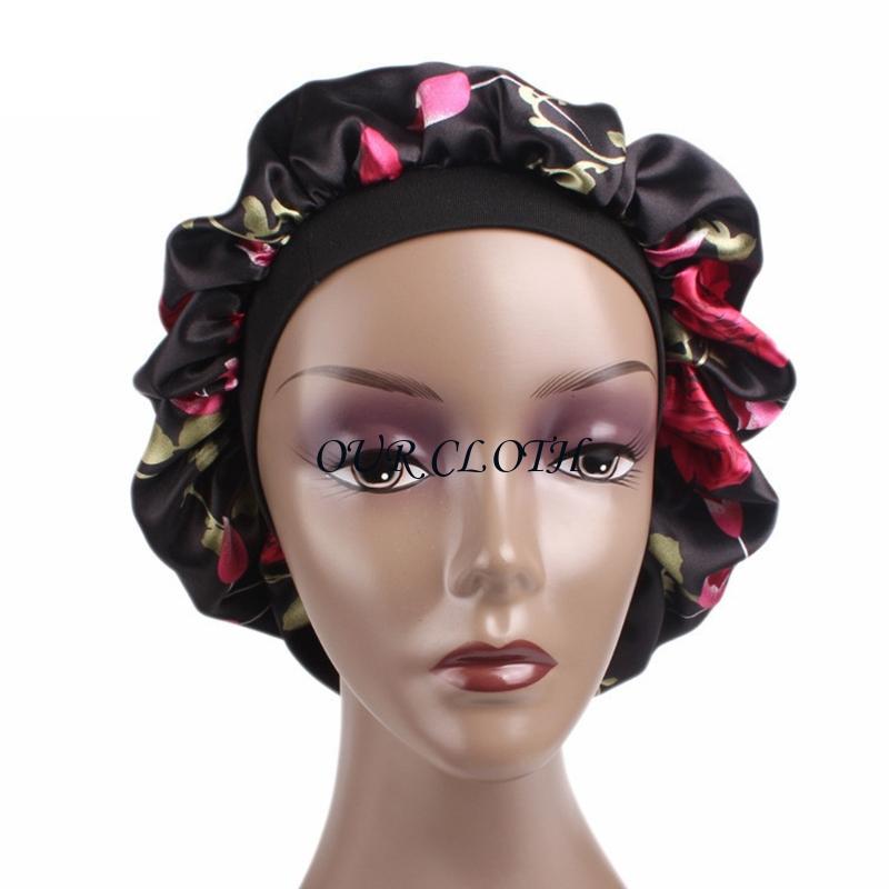Hair Care Daily Routine - Sleep Hat Bonnet for Adults, Wide