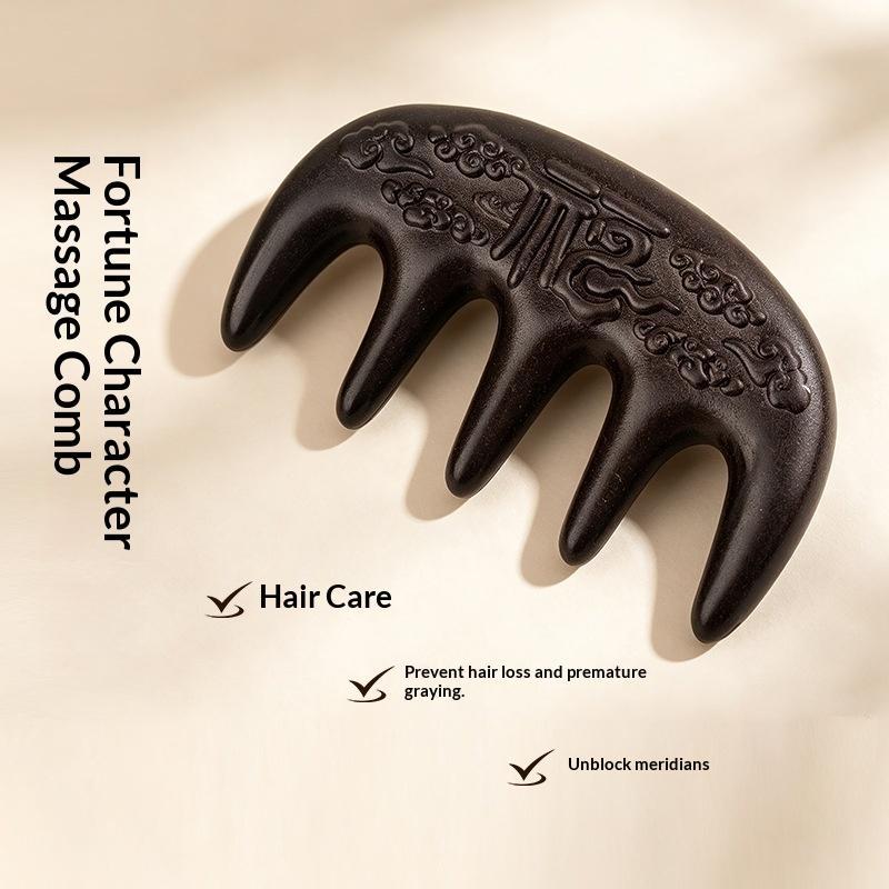 Hair Care Daily Routine - Natural Herbal Scalp Massage Comb Hair