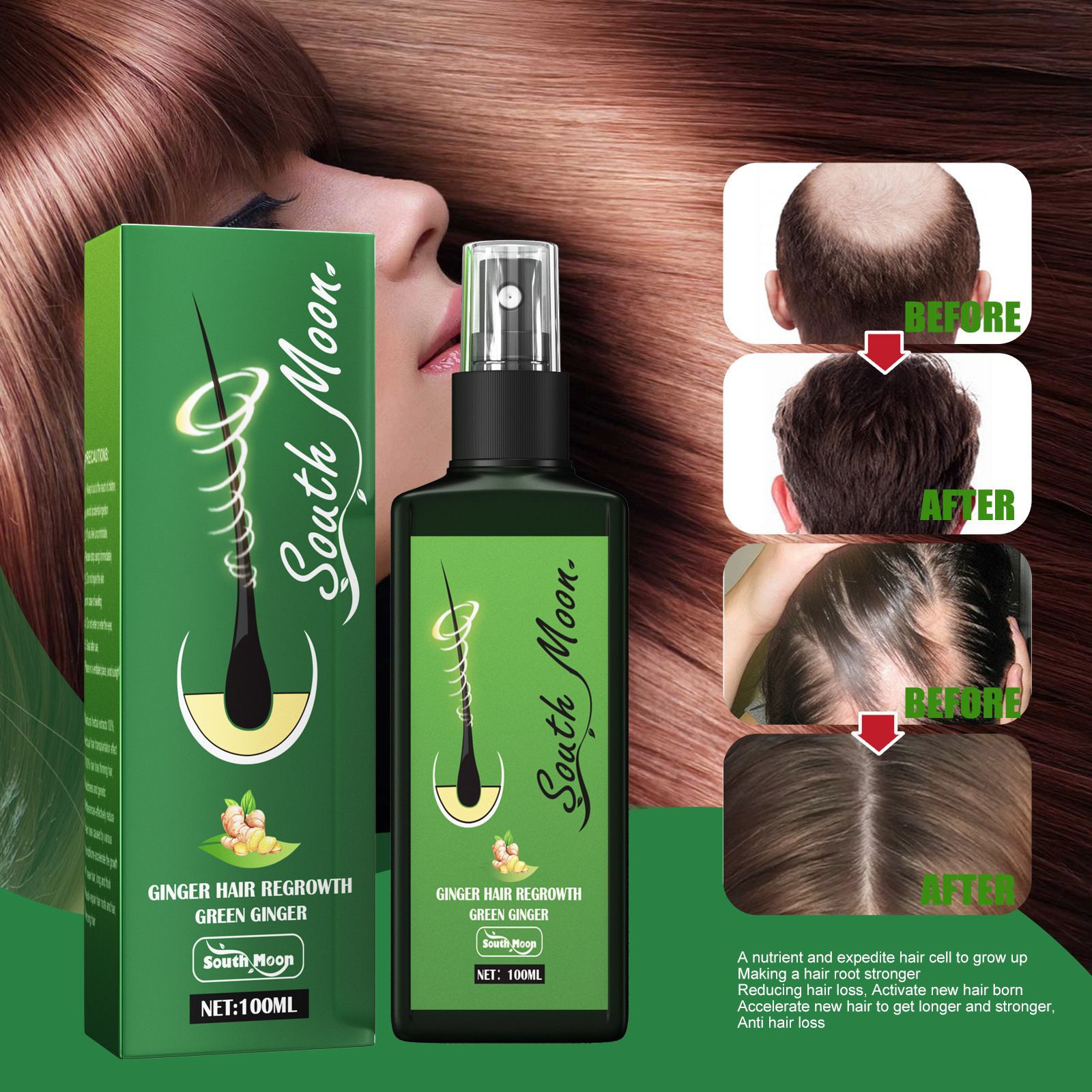 South Moon Ginger Hair Growth  - Hair Care Herbal recension och pris