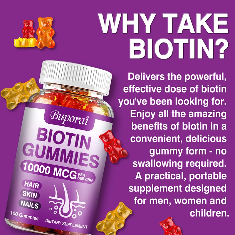 Biotin Gummies 10000mcg for Ha - Hair Care Gummies recension och pris