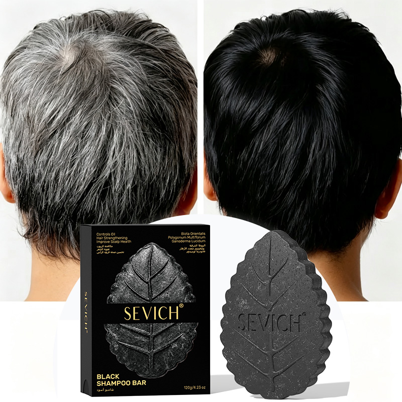 Black Shampoo Soap Bar Gray Ha - Hair Care Herbal recension och pris