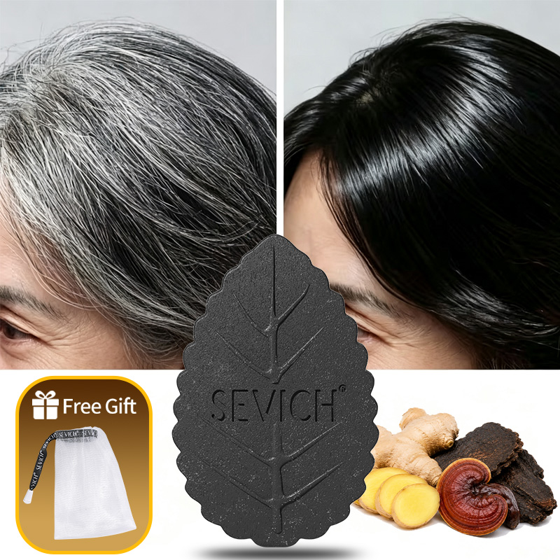 Black Shampoo Soap Bar Gray Ha - Hair Care Herbal recension och pris